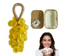 Savon de raisin de cristal, savon de raisin sur une corde, personnalisé original fait à la main, savon nettoyant doux, peau lisse, lavage des mains et bain, douche de la peau d'hygiène (Citron)