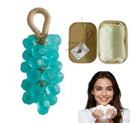 Savon de raisin de cristal, savon de raisin sur une corde, personnalisé original fait à la main, savon nettoyant doux, peau lisse, lavage des mains et bain, douche de la peau d'hygiène (arbre thé)