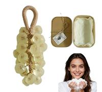 Savon de raisin de cristal, savon de raisin sur une corde, personnalisé original fait à la main, savon nettoyant doux, peau lisse, lavage des mains et bain, douche de la peau d'hygiène (Jasmine)