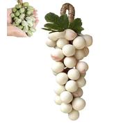 Savon de raisin sur corde - Savon fait main en forme de grape de raisin, barre naturelle à froid pour le visage, le corps et les mains, cadeau de bain décoratif pour la maison et la douche (1, blanc