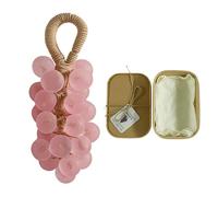 Savon de raisin sur une corde - Barre d'huiles essentielles en cristal faite à la main, gel douche hydratant à suspendre pour décoration d'évier de salle de bain, nettoyage doux, cadeau décoratif pour