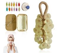 Savon De Raisin Sur Une Corde, Nettoyage Doux De Savon De Raisin De Cristal Fait À La Main, Pour Le Corps, Le Nettoyant Des Mains Et Du Visage Pour La Peau Douce Et Lisse, L'air Frais(Jasmine)