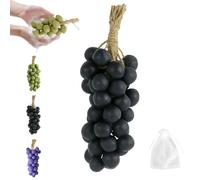 Savon De Raisin Sur Une Corde, Savon De Grappe De Raisin Fait Main Pour Douche, savons naturels en forme de raisin pour se laver les mains et respirer l'air frais-40-Black