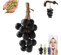 Savon de raisin sur une corde, savons faits à la main en forme de raisin, savons de bain pour le visage et le corps, savons en grappe de raisin, barres de savon décoratives, à suspendre pour cuisine