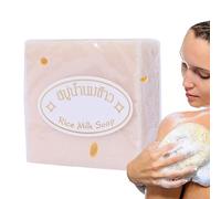 Savon De Riz Pour Le Visage |Savon Naturel au Lait de Riz Thaïlandais Hydratant | Lot de 3 savons faits à la main pour éclaircir la peau, savon nettoyant pour le contrôle de l'huile de riz pour une p