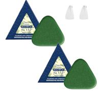 Savon de shampooing - Bar de shampooing de lissage solide pour cheveux secs, barre de savon de coupe de réparation douce, savon de coupe en profondeur, pour le après l'entraînement (2pcs)