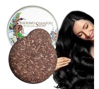 Savon d'épilation gris naturel - Polygonum Multiflorum Organic Shampoo Bar | Shampooing solide, barre de cheveux nourrissante hydratante de 1,94 oz, restaurateur de couleur de cheveux naturel,