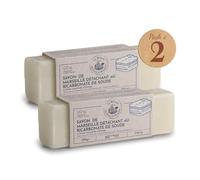 Savon Détachant Bicarbonate - Formulé à l'Huile Essentielle d'orange - 99% d'Ingrédients d'Origine - Savon de Marseille Naturelle -2x100g