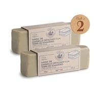 Savon Détachant Terre de Sommiere - Formulé à l'Huile Essentielle d'orange - 99% d'Ingrédients d'Origine - Savon de Marseille Naturelle -2x100g