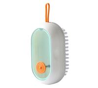 Savon Dispensing Scrub Brush Press Press Type Automatic Savon Dispensateur Multifonction Chaussures Brosse de Nettoyage pour la Salle de Bain Nylon Wire ABS 12x6.5x2,5 cm (Blanc)