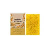Savon Éclaircissant et Apaisant Curcuma Citron - Apaise les coups de soleil pour un teint éclatant, Convient aux soins quotidiens du visage et du corps, 100 g