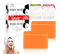 Savon éclaircissant par Kojie, Skin Lightening Kojic, Savon à l'acide kojique 2 barres - 65 g, Crème pour le visage originale à l'acide kojique, Mitesser et Dunkle Flecken Entfernen