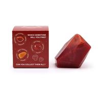 Savon élémentaire en cristal élément feu - Savon avec minéral à l'intérieur - HOSTENATURA