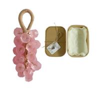 Savon En Forme De Raisin, Artisanal Raisin Sur Cordelette, Savons Cristal Originaux Et Personnalisés Faits Main Nettoyants Doux à La Main, Décoratifs Aromatiques for Le Lavage(Honey peach(b))