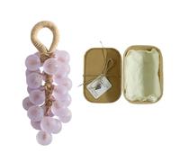 Savon En Forme De Raisin, Artisanal Raisin Sur Cordelette, Savons Cristal Originaux Et Personnalisés Faits Main Nettoyants Doux à La Main, Décoratifs Aromatiques for Le Lavage(Rose(b))