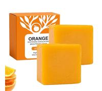 Savon Exfoliant Aux Enzymes D'orange,Savon Peeling Bio Visage Et Corps,Savon Exfoliant Visage Et Corps,Orange Exfoliating Moisturizing Face Body Scrub Savon,Hydratant En Profondeur (2pc,100g)