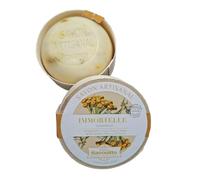 Savon exfoliant immortelle 100g dans sa boite en bois