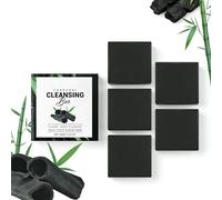 Savon facial au charbon de bambou | Savon pour le visage pour peaux impures et grasses | Vegan | Savon noir contre l'acné et les points noirs | Savon au charbon actif fait à la main pour hommes et