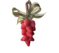 Savon Fraise en Forme de Fruit,Savon Nettoyant Avec Corde - Nettoyant Éclaircissant Hydratant pour Soins du Corps Bain