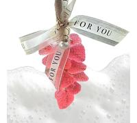 Savon Fraise en Forme de Fruit, Savon Visage sur Cordon, Nettoyant Éclaircissant Hydratant pour Soins du Corps Bain