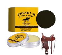 Savon Glycériné pour Cuir - 100g Nettoyant Cuir avec Éponge Kit De Soin Conditionneur Doux Selle Intérieur De Voiture Botte Siège