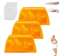 Savon hydratant et nettoyant en profondeur au parfum doré, nouveaux savons naturels 2025, hydratant, améliore l'élasticité de la peau, nourrissant et rafraîchissant, soin apaisant (3 Pièce)