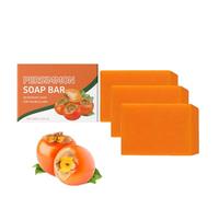 Savon Kakishibu au kaki, savon naturel doux nettoyant, pain anti-odeurs, savon artisanal anti-odeurs, parfum frais et pratique pour les voyages, pour femmes et hommes (3PCS)