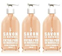 Le Naturel Savon Liquide Pour Mains - Fleur D'oranger Extra Pur - 500 Ml - Lot De 3