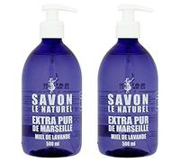 Savon Le Naturel - Extra Pur de Marseille au Miel de Lavande - 500 ml - Lot de 2