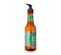 Savon liquide Accentra, format bouteille de bière, 330 ml, parfum bière, rechargeable, en flacon pompe