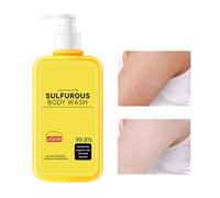 Savon Liquide Au Soufre,Gel Douche Shampooing Multifonction Soufre 300ml | Nettoyant Rafraîchissant Apaisant pour Corps Visage Chez Soi et Voyage