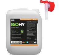 Savon liquide BiOHY (bidon de 10l) + robinet de vidange | Savon liquide sans odeur, doux pour la peau et relipidant pour les mains | SANS PHOSPHATE | Sans parfum ni colorant