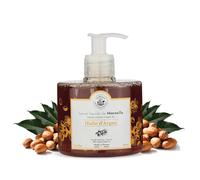 Savon Liquide de Marseille Huile d'Argan BIO - 330 ml - Enrichi en Huiles d'Olive & d'Argan - Savon Main & Corps Hydratant - Fabriqué en Provence