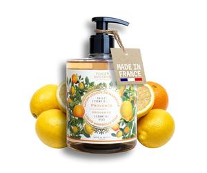 Savon Liquide Mains Agrumes de Provence 500ml Panier des Sens | Savon de Marseille liquide 97% naturel, nettoie en douceur et laisse un parfum frais d’agrumes provençaux