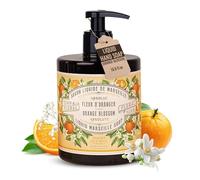 Savon Liquide Mains Fleur d’Oranger 500ml - Savon de Marseille Liquide 96% Naturel - Huile d’Olive & Coco - Fabriqué en France - Panier des Sens