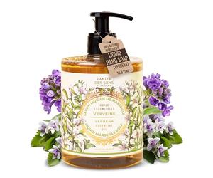 Savon Liquide Mains Verveine 500ml - Savon de Marseille Liquide 97% Naturel - Nettoie en Douceur - Parfum Frais & Tonifiant - Fabriqué en France - Panier des Sens