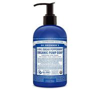 Dr. Bronner's Gel Menthe poivrée Savon au sucre bio Shikakai 355 ml