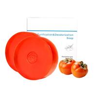 Savon Marai, savon portable doux et désodorisant au kaki, savons naturels faits à la main pour améliorer la qualité de la peau, soin des cheveux et nettoyage du visage (2PCS)