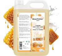 Savon moussant au lait et au miel 5 l - Savon crémeux pour les mains et le corps - Pour recharges - Savon liquide riche pour le quotidien et le commerce