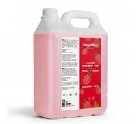Savon mousse 5 l framboise - Bidon de recharge pour distributeur de mousse - Savon liquide pour les mains et le corps avec glycérine et huile d'amande - pH neutre