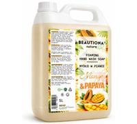 Savon mousse de 5 l - Recharge pour distributeur de savon mousse - pH neutre avec glycérine et huile d'amande - Sans silicone, huile minérale et parabène