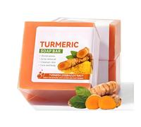 Savon naturel au curcuma, savon artisanal pur au curcuma pour le visage et le corps, correcteur anti-acné, anti-points noirs et anti-taches brunes, hydratant et doux, efface les ridules