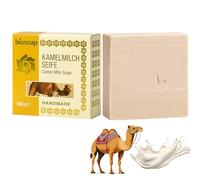 Savon naturel au lait de chameau fait à la main - Sans plastique - Soin naturel pour la peau et le corps - Savon pour les mains, le visage et le corps - Pour hommes et femmes (savon au lait de chameau