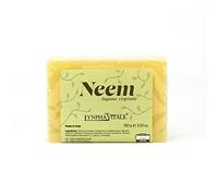 Savon naturel de Neem fabriqué exclusivement à partir d’huile de Neem et d’huile de coco - Pour traiter l'acné et toutes les impuretés de la peau - Action protectrice, régénérante et restructurante