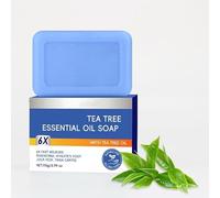 Savon nettoyant à l'huile d'arbre à thé, savon naturel anti-acné, 115 g - Naturellement rafraîchissant, il laisse la peau propre et revitalisée. Convient au visage et au corps, et équilibre le sébum