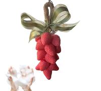 Savon Nettoyant Barre en Forme de Fraise, Savon Visage sur Cordon, Nettoyant Eclaircissant Decoratif Hydratant Pour Soin Peau Hommes Femmes Mains Corps