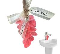 Savon Nettoyant Barre en Forme de Fraise - Savon Visage sur Cordon - Nettoyant Éclaircissant Hydratant pour Soins du Corps Bain