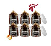 Savon noir à l'argan et à la rose, nettoyant exfoliant pour le corps, nettoyage doux, 100% naturel, hydratant et adoucissant, savon noir pour le bain, le spa et le hammam, parfum frais (6pcs)