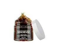 Savon noir à l'argan et RoseMorocco Savon pour le corps, exfoliant pour le corps, le visage, les mains et les pieds, nettoie la peau