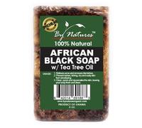 Savon noir africain 100% naturel avec huile d'arbre à thé, 6,0 oz (paquet de 1)